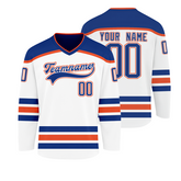 Custom Hockey Game Jersey Stitched Printed Name Number for Family Groups with Stitched Printed Name Number Logo for Team Uniforms