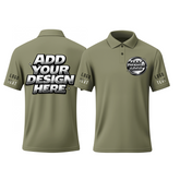 Custom Printed Polo Shirt with Team Text Printed Design for Small Businesses
