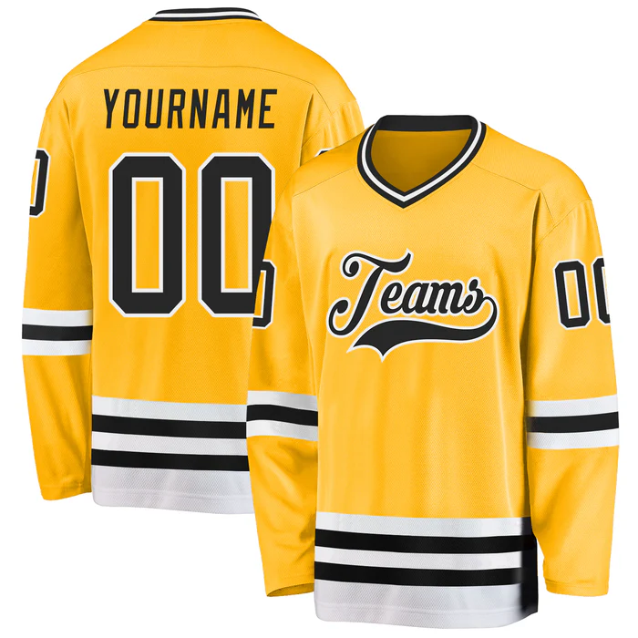 Long Sleeve Custom Youth Hockey Jersey Stitched Printed with Stitched Printed Name Number Logo for Team Uniforms