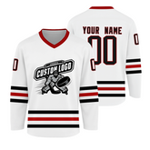 Training Style Custom Ice Hockey Team Jersey Stitched Printed Name Number Logo for Teams Players Fans Men Women Youth Kids