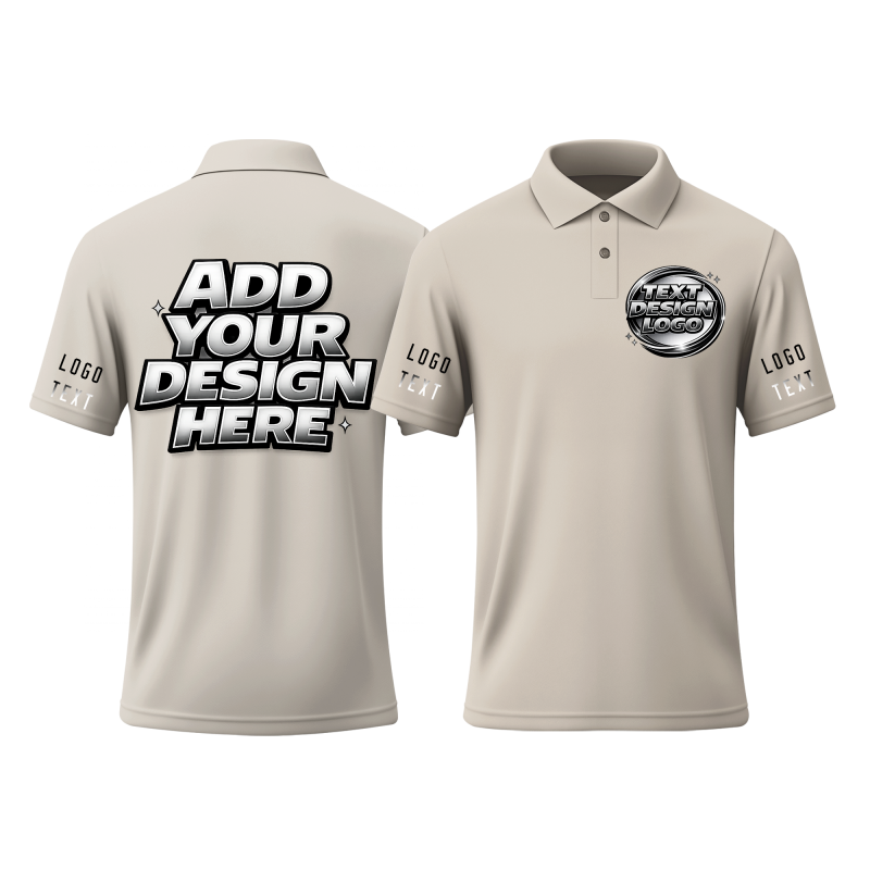 Custom Uniform Printed Polo Shirt for Brand Promotion with Printed Logo Name Text