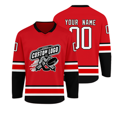 Stitched Printed Custom Hockey Shirt with Stitched Printed Name Number Team Logo for Men Women Youth Kids