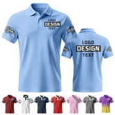 Personalized Golf Printed Polo Shirt with Chest Logo for Cafe Staff