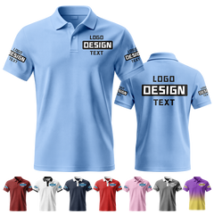Personalized Golf Printed Polo Shirt with Chest Logo for Cafe Staff