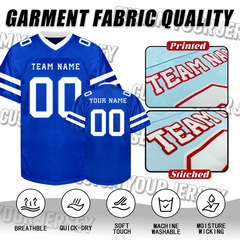 Stitched Printed Name Number Logo Custom Football Team Jersey
