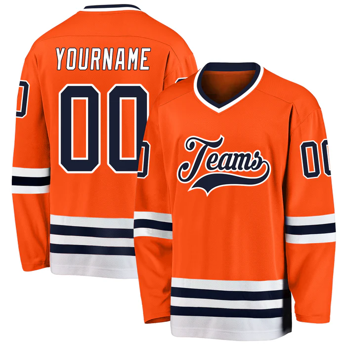 Custom Hockey Team Jersey with Full Custom Design for Hockey Fans with Stitched Printed Team Logo Name Number for Hockey Clubs