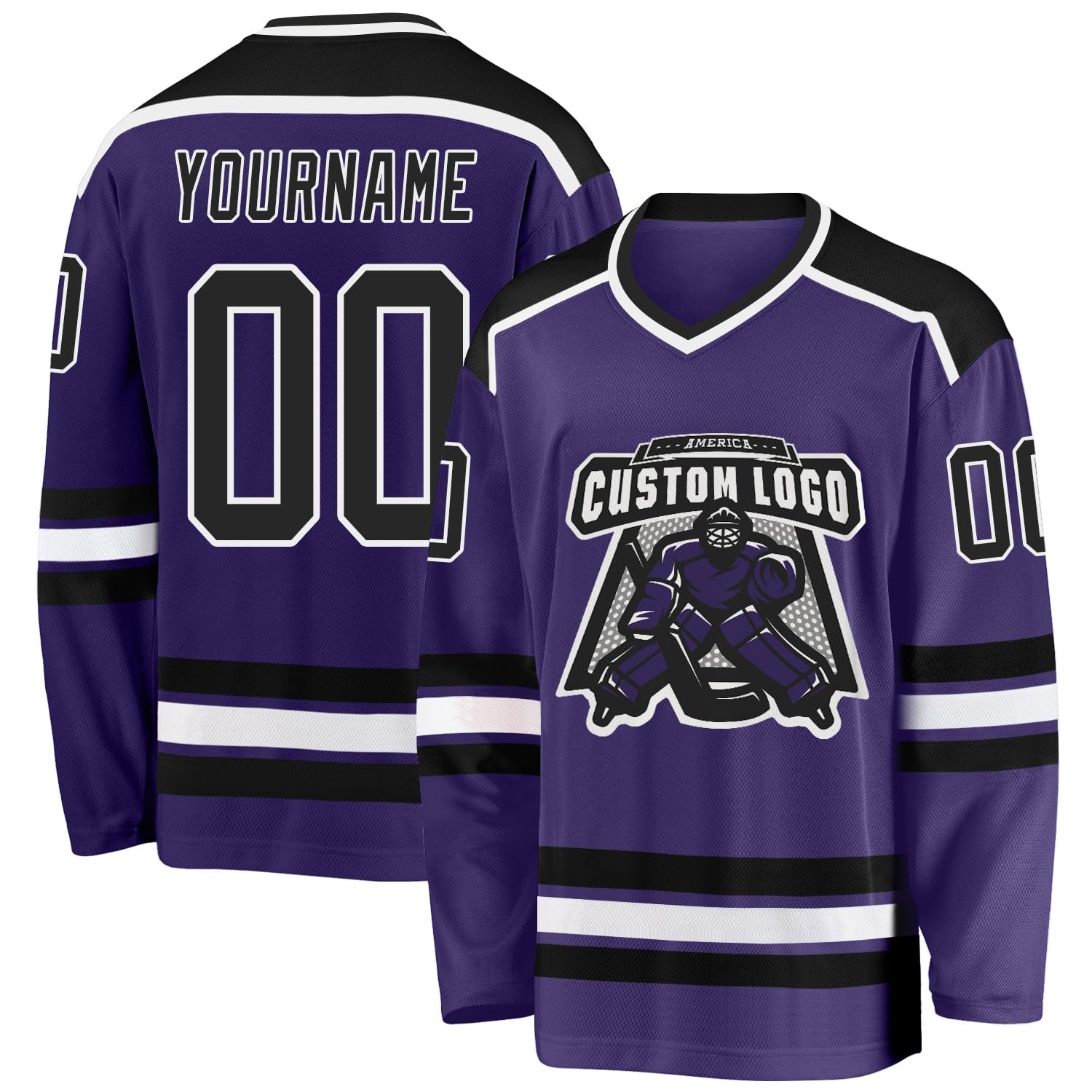 Personalized Hockey Team Jersey with Name Number and Logo with Stitched Printed for Teams Players Fans Men Women Youth Kids