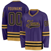 Stitched Printed Team Logo Personalized Ice Hockey Jersey with Stitched Printed Name Number Team Logo for Men Women Youth Kids