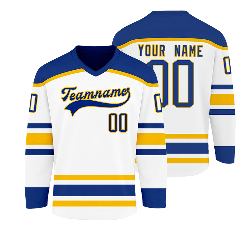 Custom Hockey Jersey with Front Team Name and Back Number Hockey Gift with Custom Front Back Sleeve Details for Ice Hockey Teams