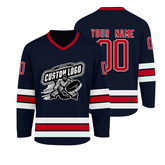 Personalized Hockey Team Jersey Vintage Team Jersey with Custom Front Back Sleeve Details for Ice Hockey Teams