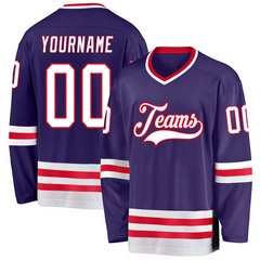 Personalized Hockey Team Jersey with Shoulder Patch with Stitched Printed with Stitched Printed Name Number Team Logo for Men Women Youth Kids