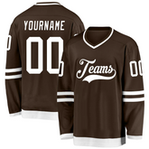 Personalized Hockey Jersey Retro for Team Captains with Custom Chest Logo Back Name Number and Sleeve Patch