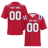 Custom Game Day Football Jersey with Shoulder Number Stitched Printed Name Number Logo