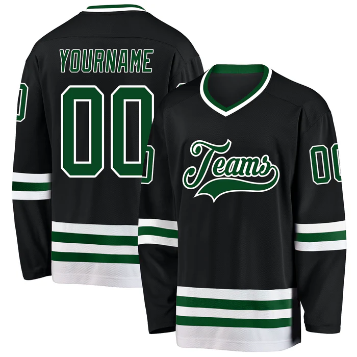 Striped Custom Hockey Team Jersey Stitched Printed Team Logo with Stitched Printed Name Number Team Logo for Men Women Youth Kids