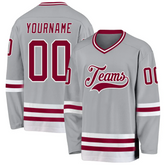 Game Day Personalized Hockey Team Jersey Stitched Printed with Stitched Printed Name Number Team Logo for Men Women Youth Kids