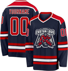 Custom Hockey Shirt for Men Women Youth Kids and Weekend Tournament with Custom Front Back Sleeve Details for Ice Hockey Teams