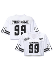 Custom Football Game Jersey with Custom Lettering for Fundraiser Event