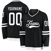 Custom Hockey Practice Jersey with Shoulder Patch Stitched Printed Personalization for Teams Players Fans Men Women Youth Kids