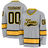 Custom Hockey Shirt for Fan Groups with Custom Front Back Sleeve Details for Ice Hockey Teams
