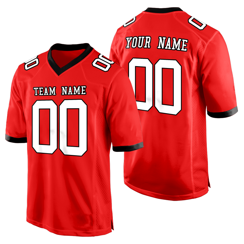 Custom Team Football Uniform with Team Name and Logo with Stitched Printed