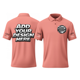Custom Work Printed Polo Shirt with Printed Logo Name Text for Charity Event