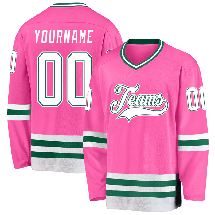 Personalized Hockey Team Jersey with Custom Name Number with Stitched Printed Team Logo for Teams Players Fans Men Women Youth Kids