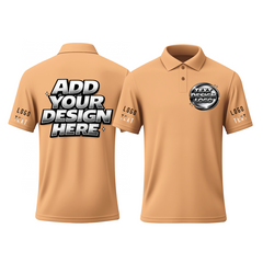 Custom Short Sleeve Printed Polo Shirt with Custom Printed Logo Name Text for Staff Team Events