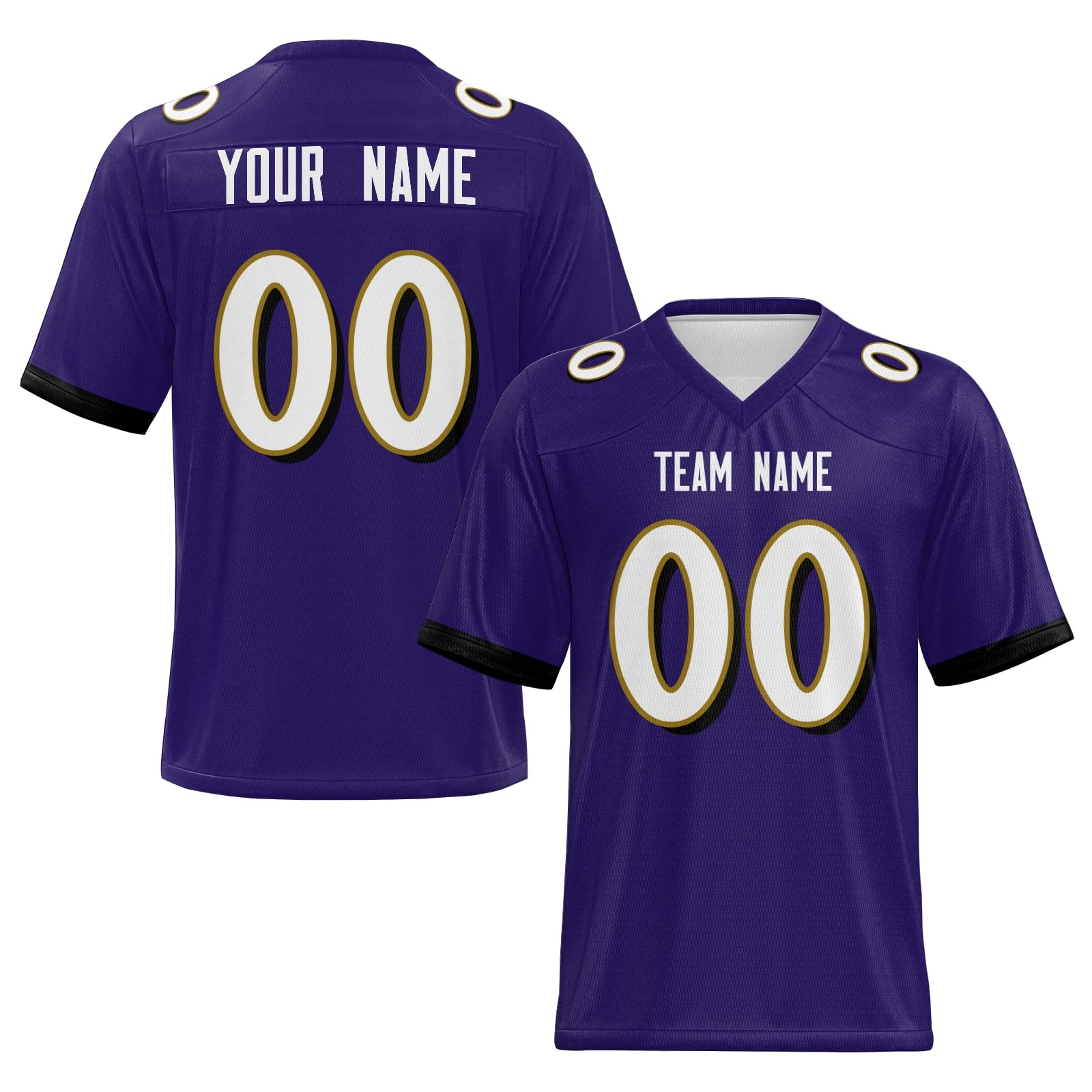 Personalized Football Team Jersey with Custom Team Logo Stitched Printed Name Number