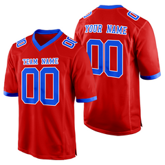 Personalized Football Jersey with Shoulder Number Stitched Printed Team Logo