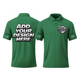 Personalized Golf Printed Polo Shirt with Custom Printed Logo Name Text for Staff Team Events