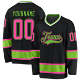Custom Hockey Team Jersey with Front Team Name and Back Number with Stitched Printed for Teams Players Fans Men Women Youth Kids