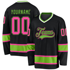 Custom Hockey Team Jersey with Front Team Name and Back Number with Stitched Printed for Teams Players Fans Men Women Youth Kids