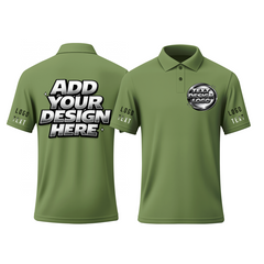 Custom Work Printed Polo Shirt with Printed Logo Name Text for Charity Event