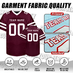 Custom American Football Jersey for Friends and Families and Fundraiser Event