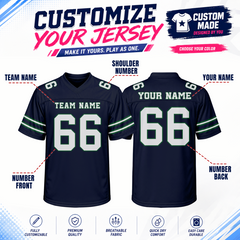 Custom Football Fan Jersey for Corporate Groups and Custom Event Shirt