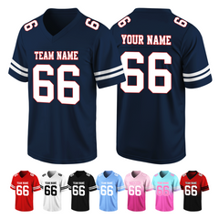 Custom Football Game Jersey with Full Custom Design Stitched Printed Custom Design
