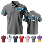 Casual Personalized Printed Polo Uniform with Custom Text and Logo for Travel Group Outfit