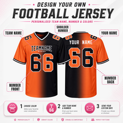 Custom Football Uniform with Custom Names and Numbers for Family Game Day Outfit