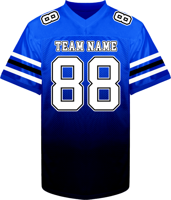 Custom Football Fan Shirt with Custom Lettering Stitched Printed Name Number