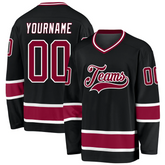 Loose Fit Personalized Hockey Jersey Stitched Printed Name Number Logo with Stitched Printed Name Number Logo for Team Uniforms