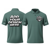 Custom Company Printed Polo Shirt for Company Uniform with Printed Logo Name Text