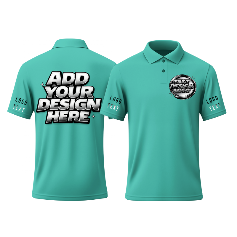 Custom Business Printed Polo Shirt with Chest Logo for Company Team Work Golf Events
