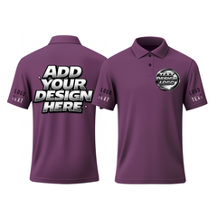 Custom Company Printed Polo Shirt with Custom Printed Logo Name Text for Staff Team Events