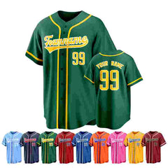 Custom Button Down Baseball Jersey for Men Women Kids