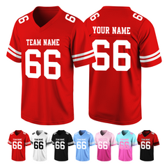 Solid Custom American Football Jersey Stitched Printed