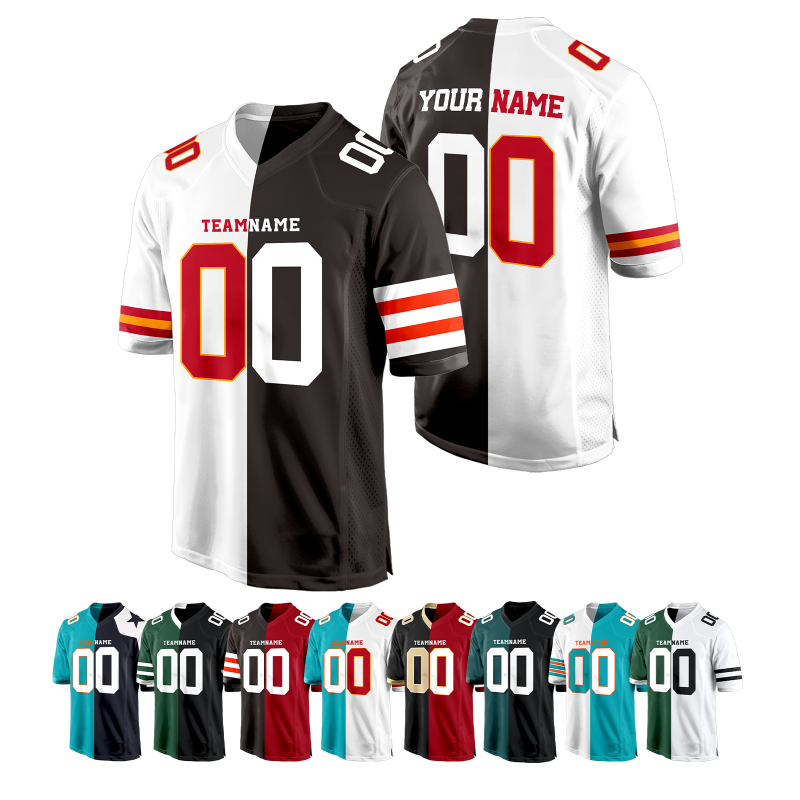 Custom Football Fan Jersey with Custom Lettering