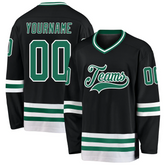Custom Hockey Fan Jersey Striped Stitched Printed Name Number Logo with Stitched Printed Name Number Team Logo for Men Women Youth Kids