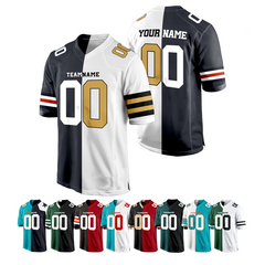 Custom Football Fan Shirt with Custom Names and Numbers Stitched Printed Team