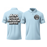 Custom Printed Polo Shirt with Custom Printed Logo Name Text for Staff Team Events