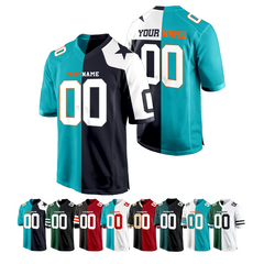 Custom Team Football Uniform Cropped Stitched Printed Name Number Logo